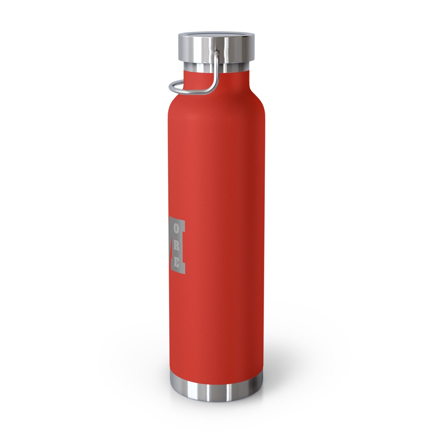 RED 1M COPPER VACUME INSULATED BOTTLE, 22OZ