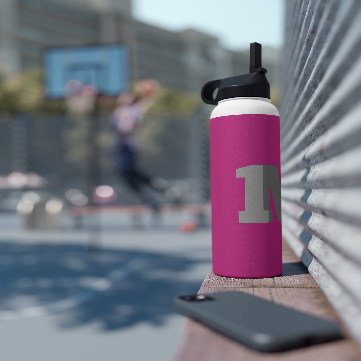 PINK 1M STAINLESS STEEL WATER BOTTLE